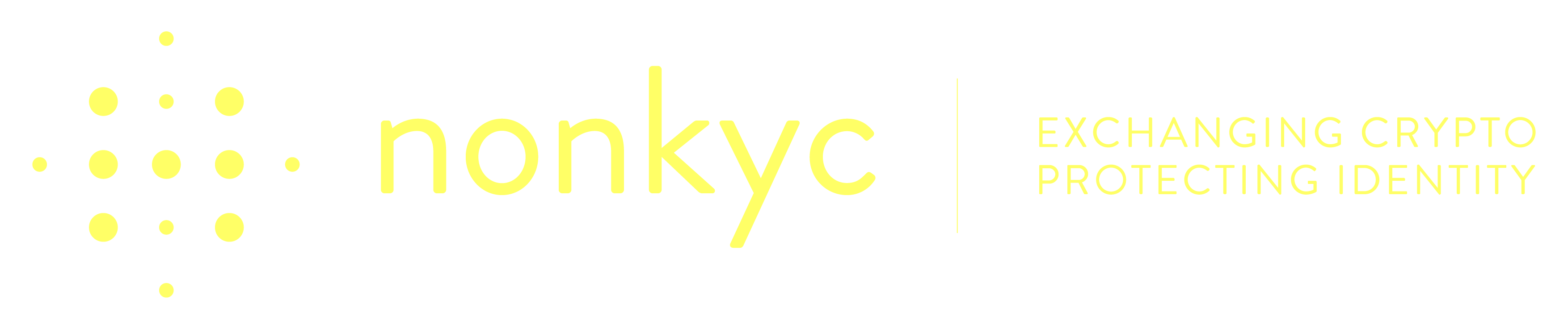 NonKYC logo long yellow